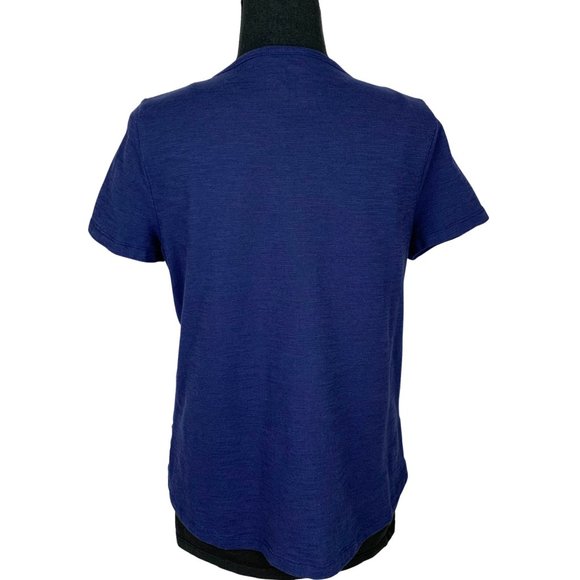 2/$10 - Navy Blue Embroidered Short Sleeve Top - Picture 6 of 8